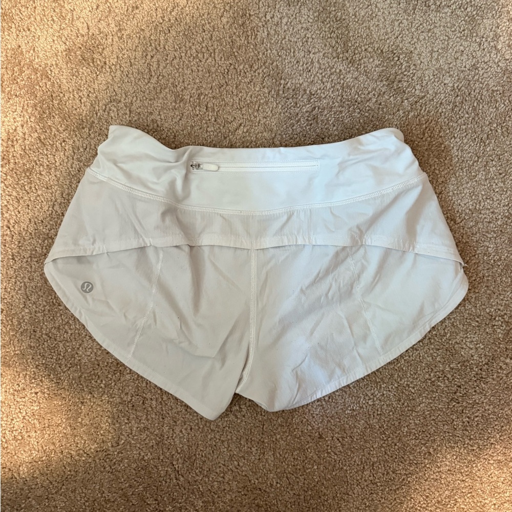 Lululemon Athletica White Athletic Shorts Lightweight Relaxed Fit